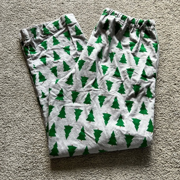 Hanna Andersson Men’s Size L Holiday Christmas Tree Flannel Pajama Pants Adult - Picture 1 of 3